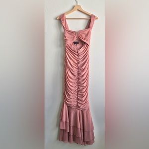 Michael Costello x REVOLVE Hilary Mermaid Gown in Blush Size M Medium